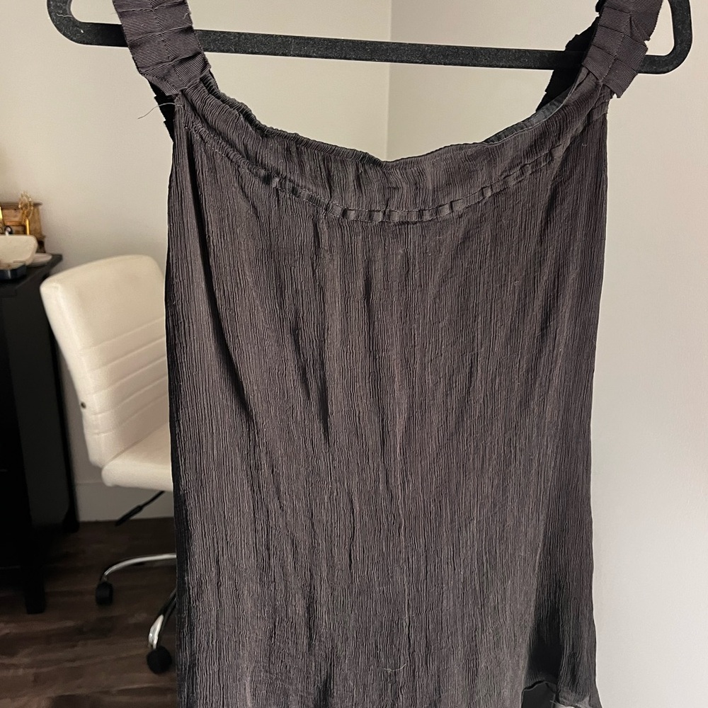 Diane Von Furstenberg Soft Black 100% Silk Top